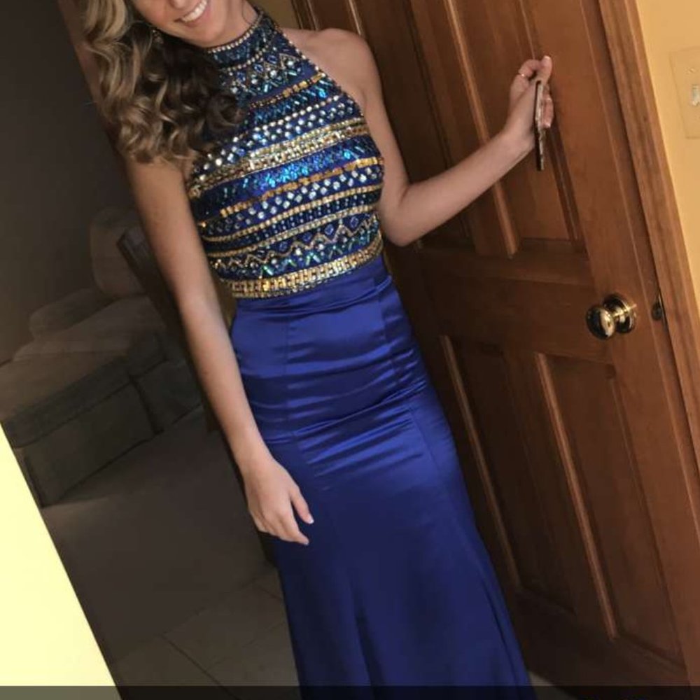 Blue prom dress